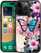 ZHEGAILIAN Pink Blue Butterfly Case for iPhone 15 Pro Max, 6.7-inch, Soft TPU, Non-Slip, Shock Absorption Cover for