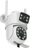 EVERSECU 6MP WiFi PTZ Security Camera Outdoor, Dual Lens, 360° View, Auto Tracking, Color Night Vision, 2-Way Audio
