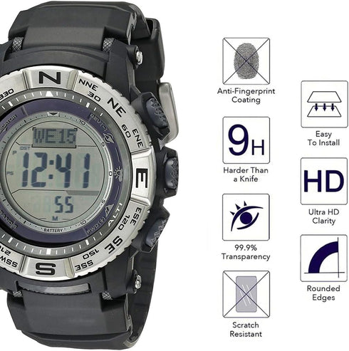3 Pack Compatible with PRW3500 Watch Screen Protectors, Tempered Glass for PRW-3500/PRW-3500Y/PRW-3500T
