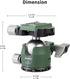 V1 DSLR Camera Tripod Ball Head 38MM, 360 Degree Swivel, U-Shaped Groove Design for Canon Nikon Sony