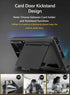 Vihibii Wallet Case for Samsung Galaxy S23 Ultra 5G, Black with Card Holder (4 Cards), Sliding Camera Cover & Kickstand