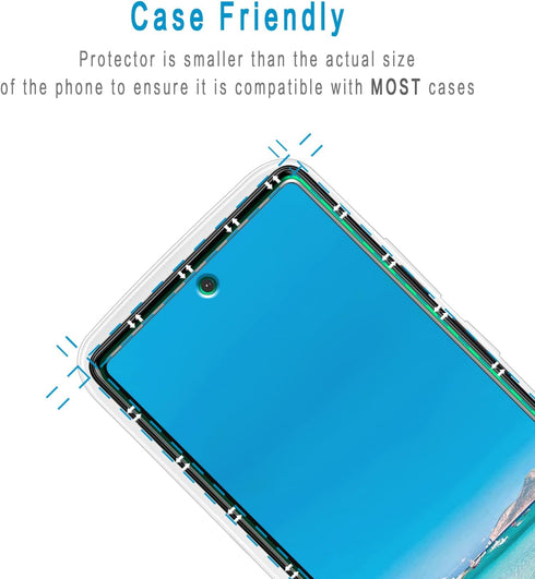 HPTech Tempered Glass Screen Protector for Google Pixel 6a 5G (2 Pack) - Anti-Scratch, Bubble-Free, Case Friendly.