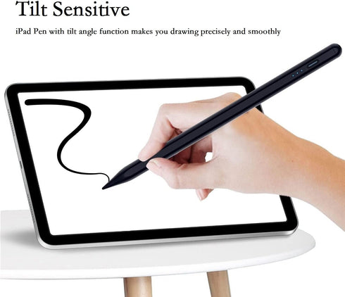 Stylus Pen for iPad with Palm Rejection, 5 Extra Tips, Tilt Sensitive iPad Pencil Compatible with (2018-2023) Apple