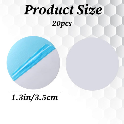 Zelphvt 20Pcs 1.3*1.3in Metal Plates for Magnetic Mount, Round Mobile Phone Magnet Stickers for Magnetic Car Mount Mini