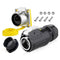 RJ45 Waterproof Connector, IP67 Industrial Ethernet Connector with Plug Dust Cover for Home, Industrial Network