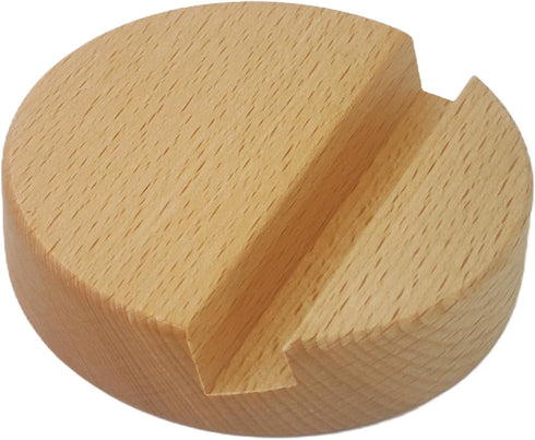ZENIPACE Beech Wood Phone Holder, Round Shape Wood Phone Stand