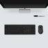 Wireless Keyboard and Mouse Combo, Silent Full-Size Computer Keyboard with Calculator Button, 2400 DPI Mouse, Slim USB