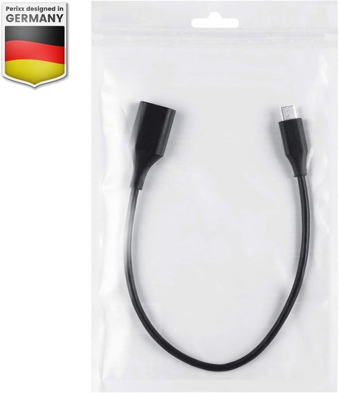 Perixx PERIPRO-403 1ft USB Type-C Male to USB-A Female Cable - USB 2.0 for Keyboard, Mouse, Smartphone, Laptop, Tablet