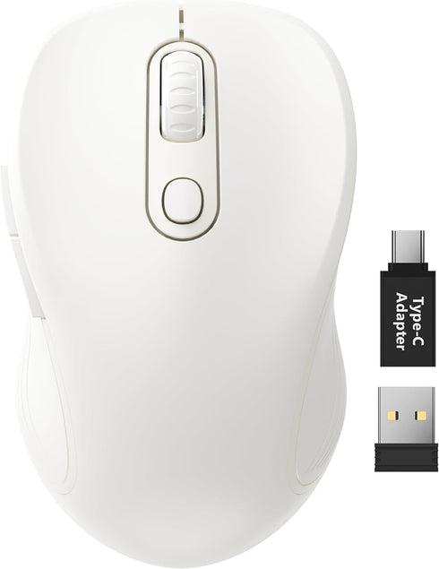 Trueque Wireless Mouse for Laptop, 2.4GHz Ergonomic Computer Mouse with Back & Forward