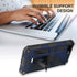 Asuwish iPhone 6/6s/7/8 Plus Case with Tempered Glass Protector & Kickstand - Blue for Men & Women.