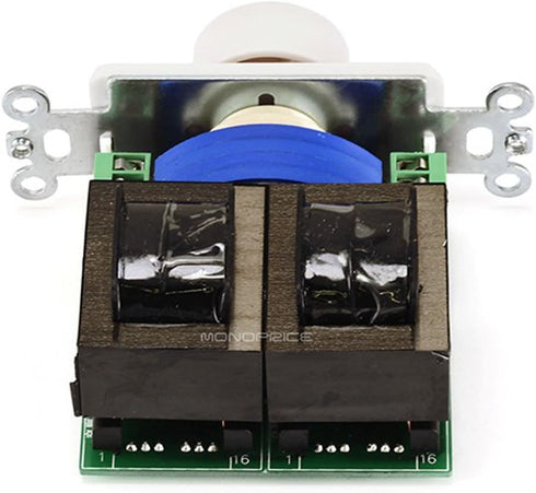 Monoprice Speaker Volume Controller - Rotary Type, 100 Watts Per Channel, 4-16 Ohms, Single Gang, White by Monoprice