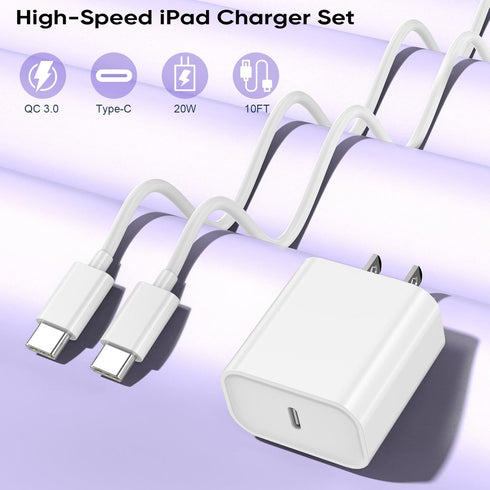 iPad Charger USB C Cable, Fast Charger Adapter for iPhone 15 and iPad Pro 12.9/11-inch