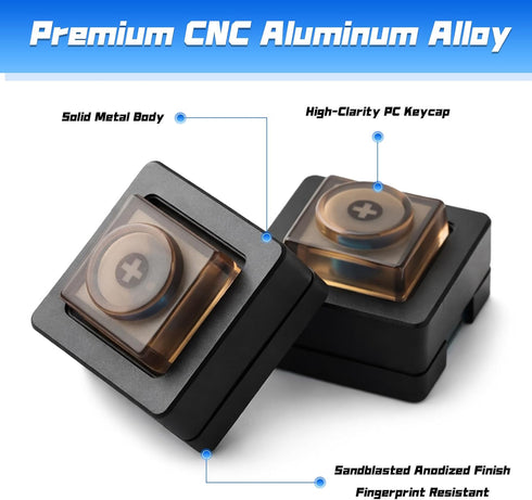 DPVPER 2M Aluminum PC Power Button, External Computer Power Button, PC Power Switch with Cable and Magnet for Desktop