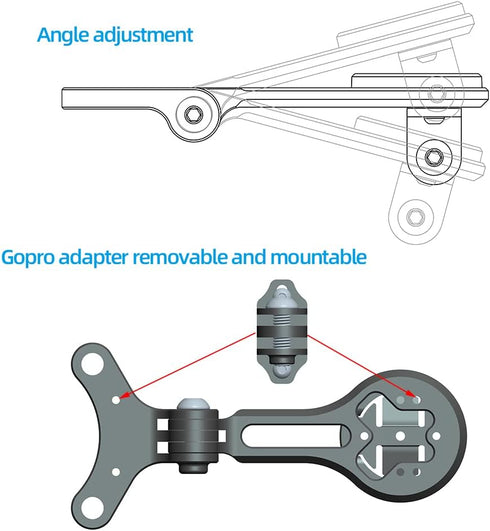 Out Front Bike Stem Handlebar Combo Mount for Garmin Wahoo Bryton Rider Stages Dash Compatible with Cannondale Systemsix