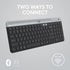 Logitech K585 Multi-Device Slim Wireless Keyboard with Built-in Cradle for Laptop, Tablet, Desktop, Smartphone