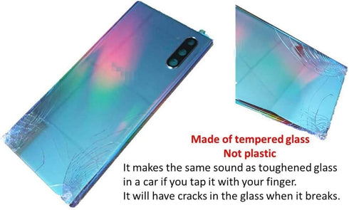 Galaxy Note 10+ Back Cover Glass Housing Replacement with Camera Lens Parts for Samsung Galaxy Note10+ (Aura Black)