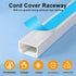 RAZCC Cord Hider, 315 Inch Cable Cover Raceway Kit for Cable Management, 20 Pack Wire Hider, White