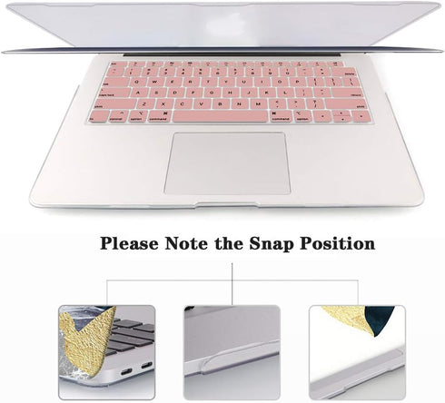 iCasso MacBook Air 13 Inch Case 2018-2020 Release A2337 M1/A1932/A2179, Protective Hard Shell with Keyboard Cover