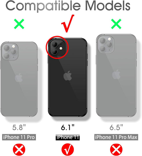 Floral Design Clear Case for iPhone 11, Cute Slim TPU Cover + Shockproof Bumper for Women and Girls (Simple Elegant
