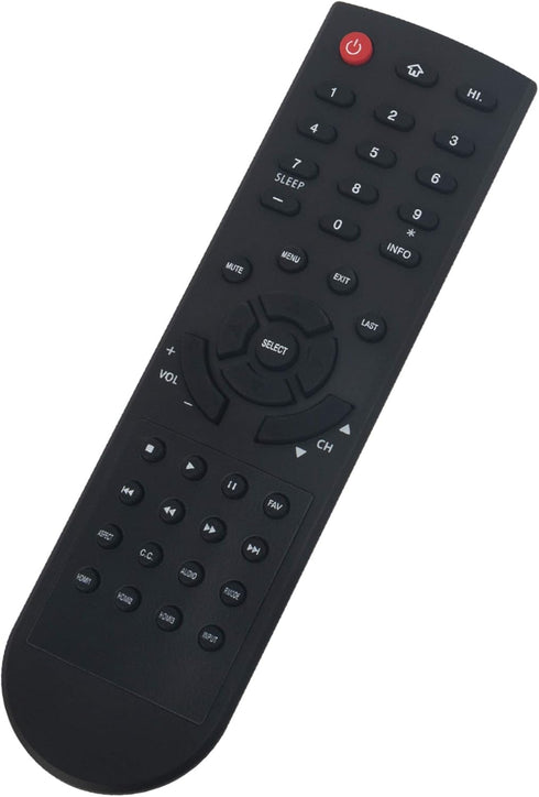Replaced Remote 850137184 for Hitachi TV Models: LE39A309, LE32A509, LE40A509, LE43A509, LE49A509, LE50A6R9, LE55A6R9