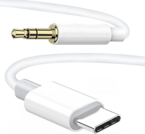 AUX to USB C, USB Type C to 3.5mm Audio Aux Headphone Jack Cable for Car Speaker Compatible with iPhone 15 Pro