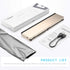 Geyes Folding Bluetooth Keyboard, Wireless Portable Keyboard with Aluminum Alloy Housing, for iPad, iPhone, Tablets