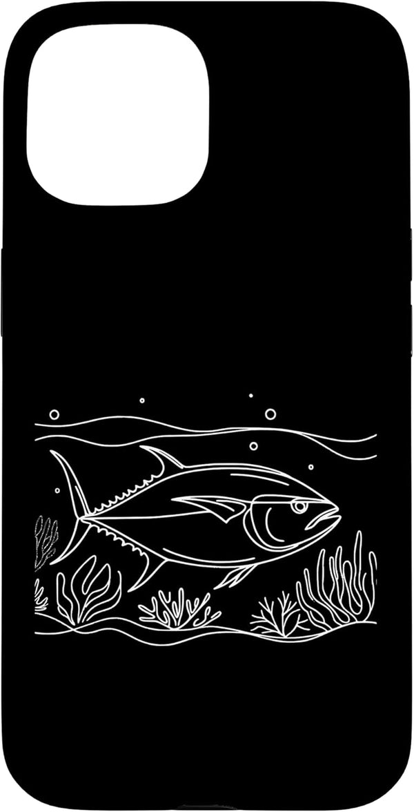 Jimbeels Tuna Line Art Fish Lover Case for iPhone 15