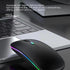 2 Pack Wireless Bluetooth Mouse, LED Dual Mode Rechargeable Silent Slim Laptop Mouse, Portable for Laptop/Desktop