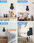 Maxonar Wall Mount for Echo Pop, Wall Mount Speaker Holder Stand, No Screws No Drill Needed, Cable Hidden Storage