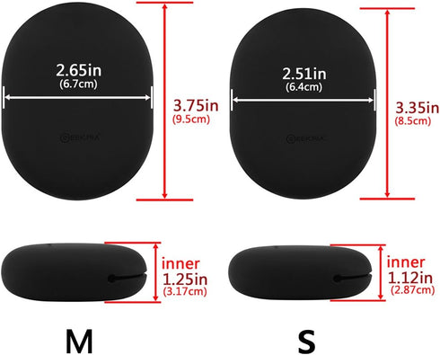Geekria Silicone Case for Jabra Sport Pace, Jaybird X3, X2, BlueBuds X, Earbuds Storage Bag (M+S, 2Pcs)