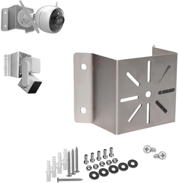 WiTi Small Exterior Corner Wall Mount - Stainless Steel Holder for WiFi IP Camera, Compatible with Wyze/Ring Bullet/Dome