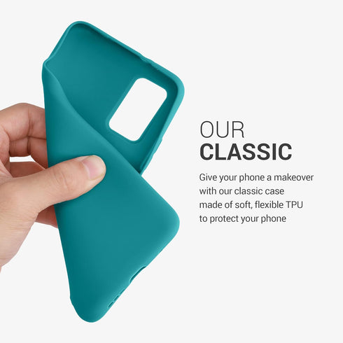 kwmobile Case for Xiaomi Redmi 9T - Soft Slim Protective TPU Silicone Cover, Teal Matte