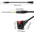 XMSJSIY D-Type 6.35mm 1/4" Female Panel Mount to 6.35mm Male Stereo Connector Cable 6.35mm TRS Female Socket to 6.35mm TRS Male Adapter Cord Speaker Headphone Extension Cable-0.5M/1.6FT