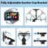 Flexible Suction Cup Bracket with Sticker for 7Inch 9Inch 10Inch Carplay Display, Compatible T86 Wireless Carplay