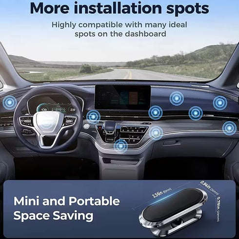 BelaGoods VIDA 8Magnet 360 15/14/13/12 BelaGoods Magnetic Car Phone Mount for Dashboard & Vent, Rotating Mini Phone