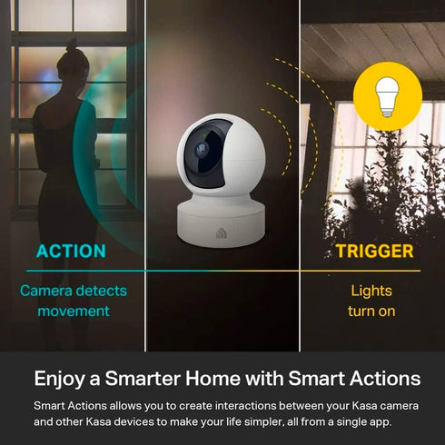 Tapo 1080p 2-Way EC70 Kasa Indoor Pan/Tilt Wired Security Camera - Works as a Baby & Pet Monitor, Motion Detection