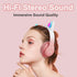 Kids Bluetooth Headphones, Wireless Over-Ear Headphones with Microphone, Cat Ear Design for Girls, Teens, Adults (New