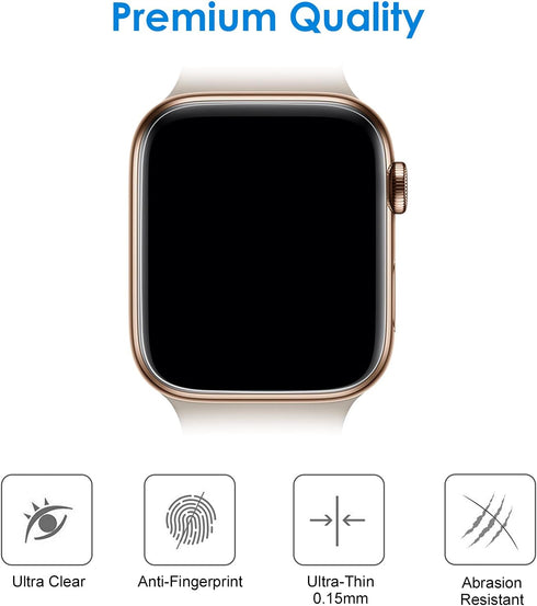 JETech Screen Protector for Apple Watch SE (2022/2020) / Series 6 5 4 - TPU HD Clear Full Coverage, 3-Pack
