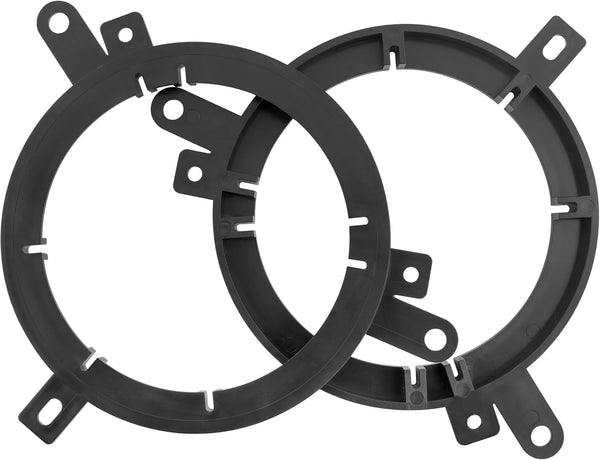 5.25"-6.5" Front Door Speaker Adapter Bracket for 1995-2016 Chrysler/Dodge/Jeep, 2PCS Solid Plastic Aftermarket Speaker