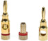 Monoprice 109437 Gold Plated Speaker Banana Plugs – 5 Pairs, Open Screw Type for Home Theater and Wall Plates