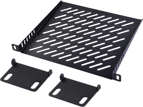 GeeekPi 0.5U Server Rack Shelf, 7.87" Depth Vented Rack Mount Cantilever Tray for