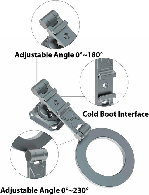 Pukoko 16/15/14/13 Magnetic Phone Tripod Mount Adapter Cold Shoe Phone Holder for Camera Magsafe Tripod Mount