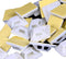 Mini Skater White Nylon Plastic Square Type Self-Adhesive Holders, 50 Pcs Cable Tie Wire Bundle Fixer with Screws