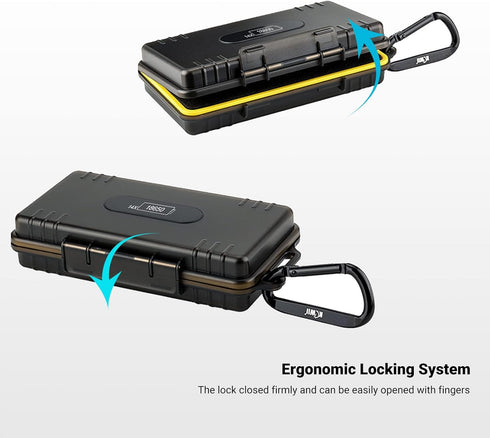 14 Slots 18650 Battery Case with Carabiner, Water-Resistant and Shockproof Storage Organizer for 14 x 18650 Batteries