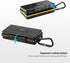 14 Slots 18650 Battery Case with Carabiner, Water-Resistant and Shockproof Storage Organizer for 14 x 18650 Batteries