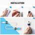 12 Pack Cable Clips, Znben Cord Organizer Holder, Adhesive Cable Management for Desk, Home, Office, Car, Nightstand