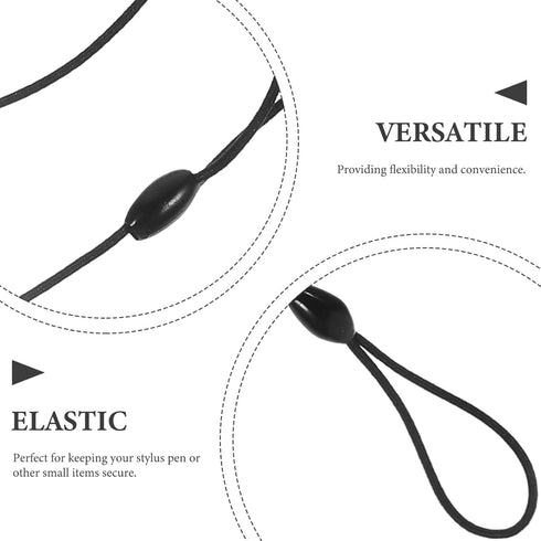 HOMSFOU 10pcs Stylus Tether - Plastic Elastic Tether Lanyard for Touch Pens, Perfect Tool to Tether Drawing Pen