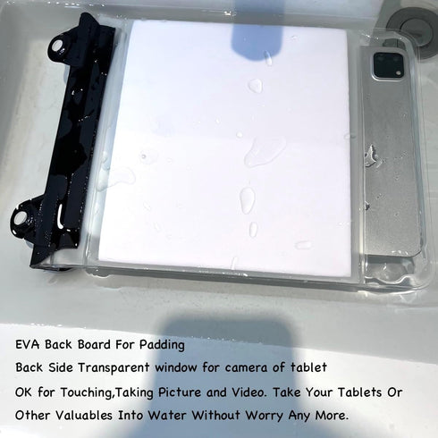 Floating Waterproof Tablet Case, eReader Cover Bag for iPad Pro/Air 9/Galaxy Tab S9/Surface Go 3/Kindle Scribe (Black)