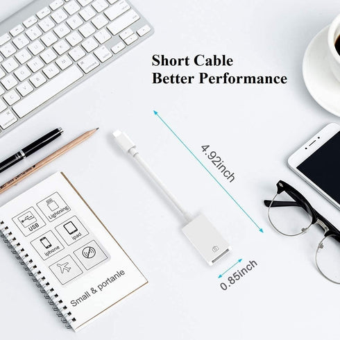 esbeecables iPhone15, 3.0 15 USB C to USB Camera Adapter for Female USB OTG Cable Compatible with iPhone Series, iPad