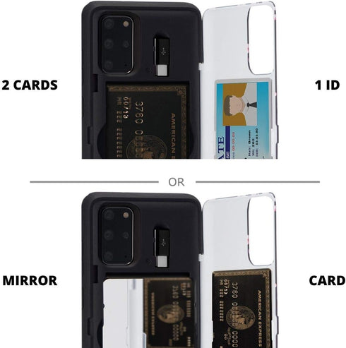TORU CX PRO Case for Galaxy S20 Plus, Slim Protective Cover with Card Holder, Hidden Wallet Flip Slot, Flowers